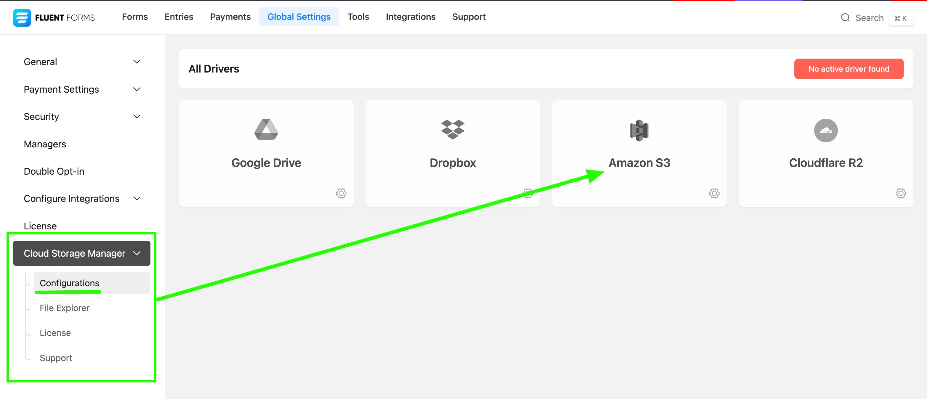 Configure Amazon S3 in Cloud Storage Manager