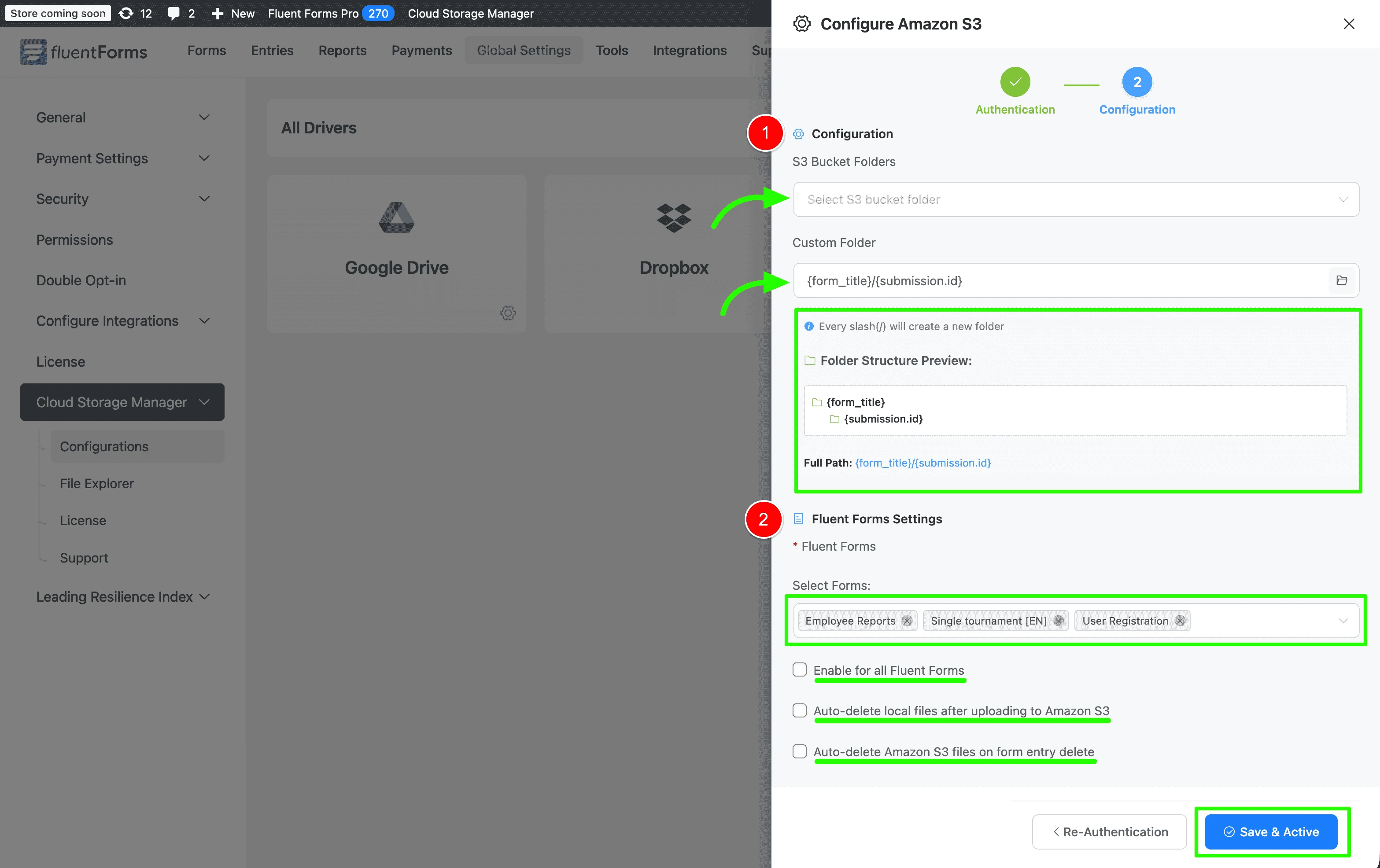 Configure Amazon S3 Instructions