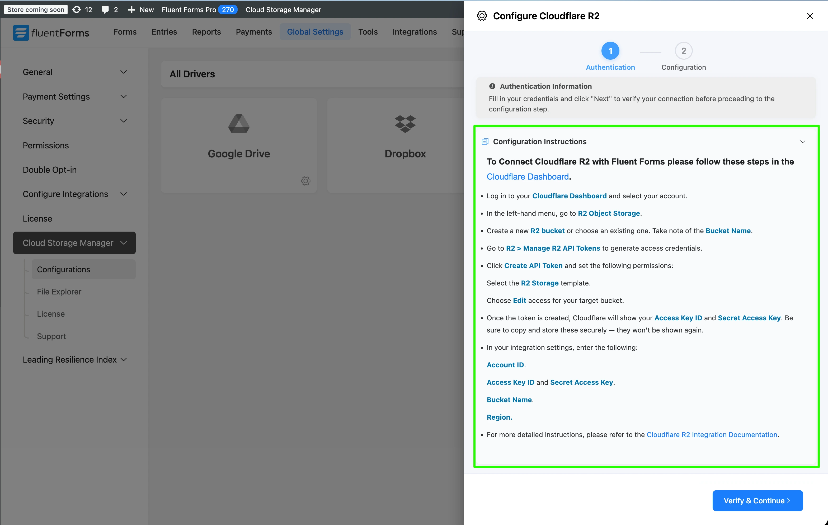 Configure Cloudflare R2 Instructions
